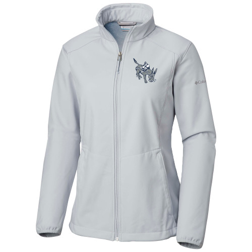  Columbia Womens Kruser Ridge White Jacket - Colorado School of Mines Blaster the Burro Mascot