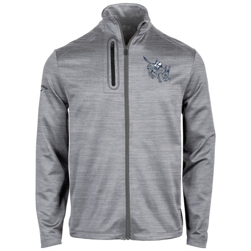  Callaway Heather Grey Stretch Performance Jacket - Colorado School of Mines Blaster the Burro Mascot