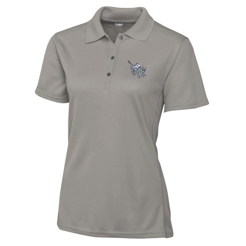  C&B Womens Silver Clique Ice Pique Polo - Colorado School of Mines Blaster the Burro Mascot