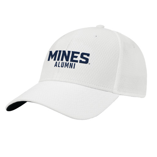  Callaway Performance White Front Crest Hat - Mines Alumni Stacked