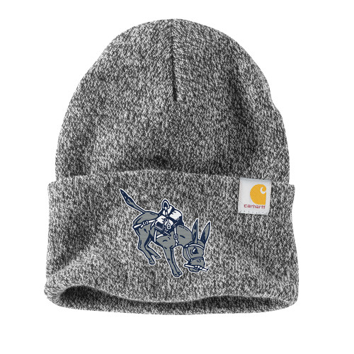  Carhartt Black/White Knit Beanie w/Cuff - Colorado School of Mines Blaster the Burro Mascot