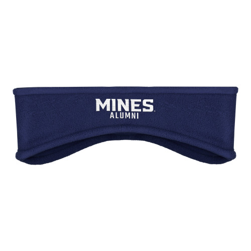  Navy Stretch Fleece Headband - Colorado School of Mines Orediggers Wordmark