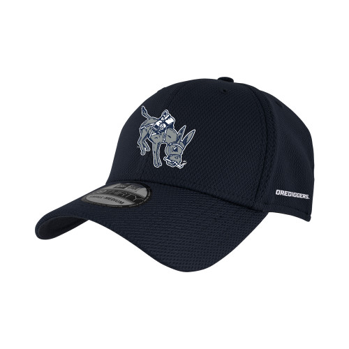  New Era Navy Diamond Era 39Thirty Stretch Fit Hat - Colorado School of Mines Blaster the Burro Mascot