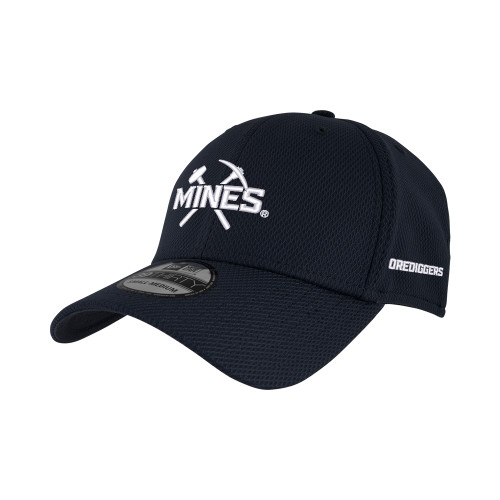  New Era Navy Diamond Era 39Thirty Stretch Fit Hat - Colorado School of Mines Athletic Lockup