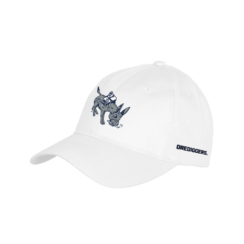  Youth White Pro Style Hat - Colorado School of Mines Blaster the Burro Mascot