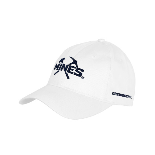  Youth White Pro Style Hat - Colorado School of Mines Athletic Lockup