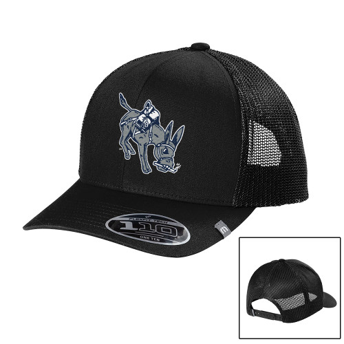  TravisMathew Black Trucker Cap - Colorado School of Mines Blaster the Burro Mascot