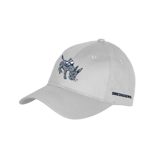  Youth Light Grey Pro Style Hat - Colorado School of Mines Blaster the Burro Mascot