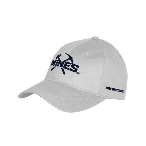  Youth Light Grey Pro Style Hat - Colorado School of Mines Athletic Lockup