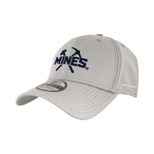  New Era Light Grey Diamond Era 39Thirty Stretch Fit Hat - Colorado School of Mines Athletic Lockup