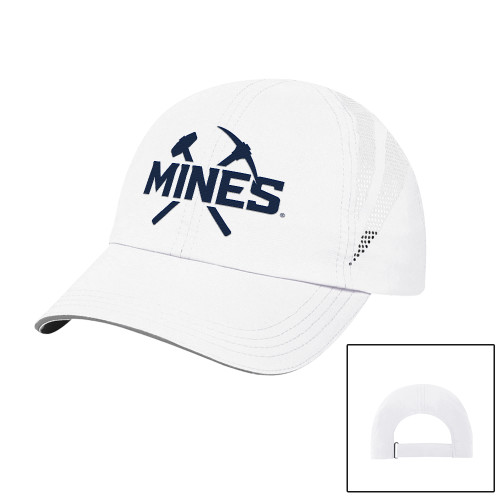  White Performance Cap - Colorado School of Mines Athletic Lockup