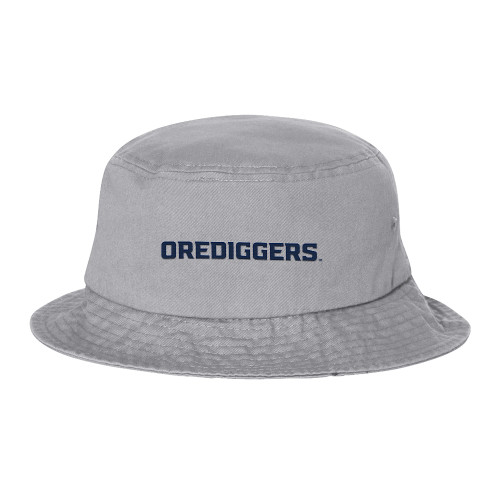  Sportsman Grey Bucket Hat - Colorado School of Mines Orediggers Wordmark