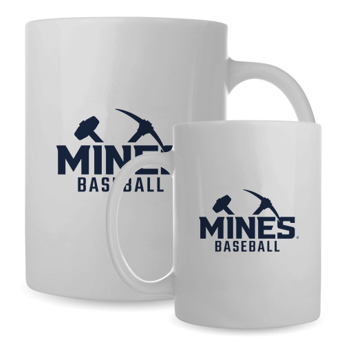  Full Color White Mug 15oz - Colorado School of Mines Baseball