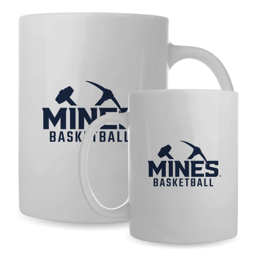  Full Color White Mug 15oz - Colorado School of Mines Basketball