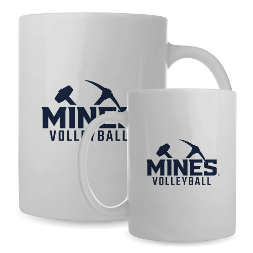  Full Color White Mug 15oz - Colorado School of Mines Volleyball