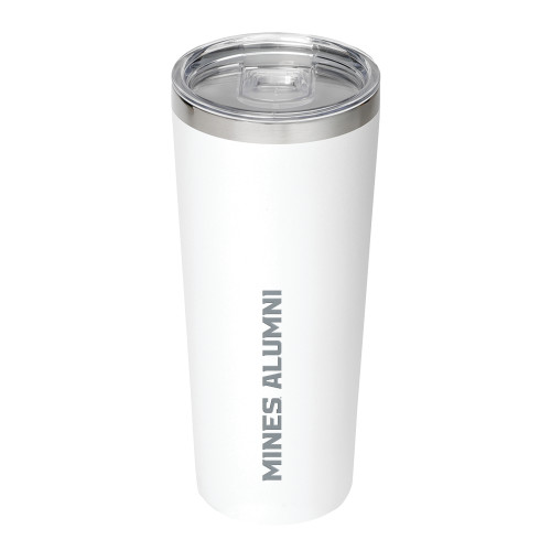  Thor Vacuum Insulated White Tumbler 22oz - Mines Alumni Flat Engraved