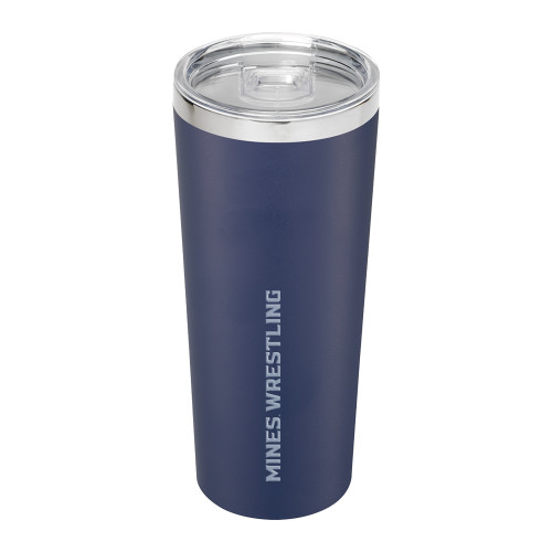  Thor Vacuum Insulated Navy Tumbler 22oz - Mines Wrestling Flat Engraved