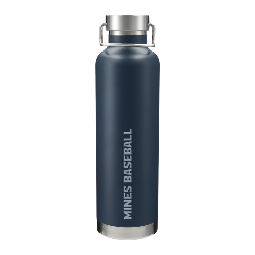  Thor Copper Vacuum Insulated Navy Bottle 32oz - Mines Baseball Flat Engraved