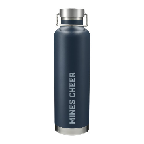  Thor Copper Vacuum Insulated Navy Bottle 32oz - Mines Cheer Flat Engraved