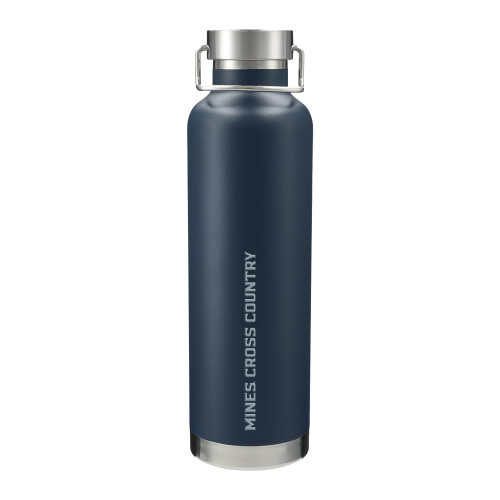  Thor Copper Vacuum Insulated Navy Bottle 32oz - Mines Cross Country Flat Engraved