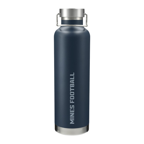  Thor Copper Vacuum Insulated Navy Bottle 32oz - Mines Football Flat Engraved