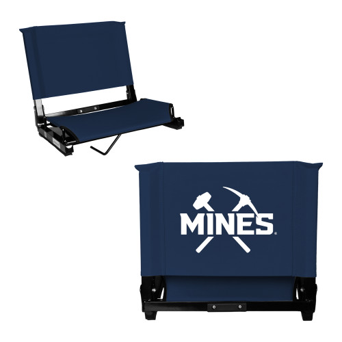  Stadium Chair Navy - Colorado School of Mines Athletic Lockup