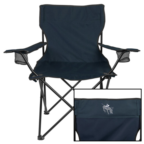  Deluxe Navy Captains Chair - Colorado School of Mines Blaster the Burro Mascot