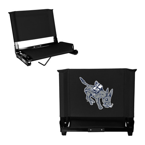  Stadium Chair Black - Colorado School of Mines Blaster the Burro Mascot