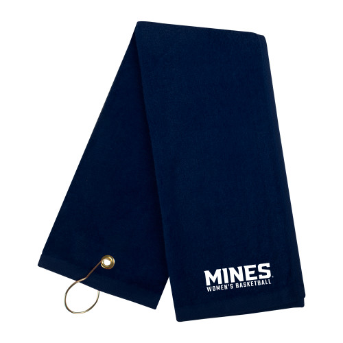  Navy Golf Towel - Colorado School of Mines Blaster the Burro Mascot