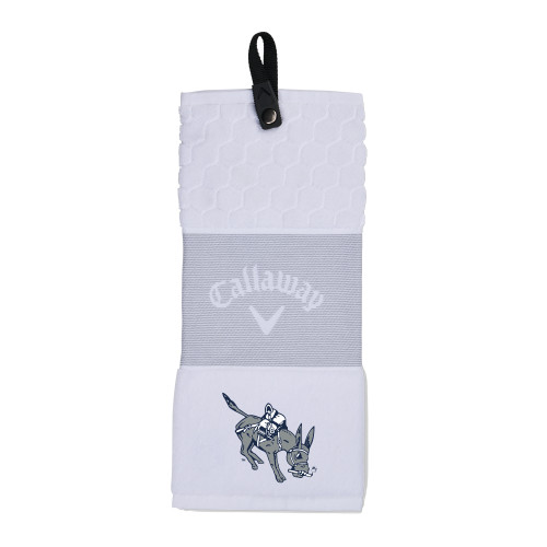  Callaway White Trifold Towel - Colorado School of Mines Blaster the Burro Mascot