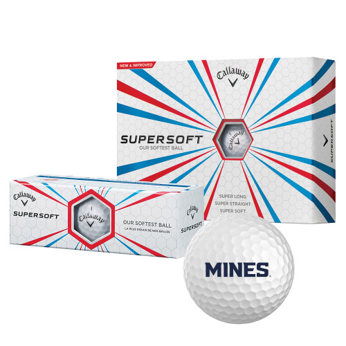  Callaway Supersoft Golf Balls 12/pkg - Mines Wordmark