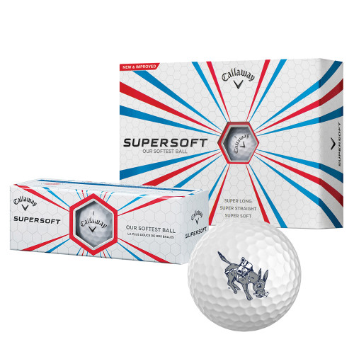  Callaway Supersoft Golf Balls 12/pkg - Colorado School of Mines Blaster the Burro Mascot