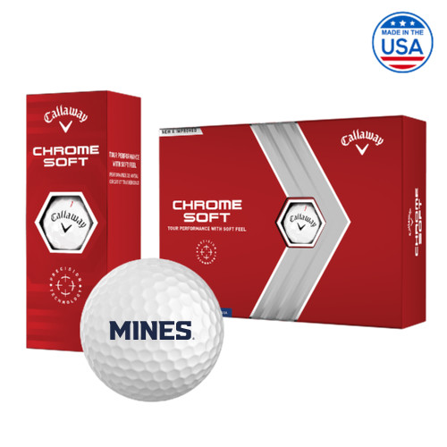  Callaway Chrome Soft Golf Balls 12/pkg - Mines Wordmark