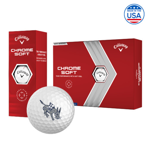  Callaway Chrome Soft Golf Balls 12/pkg - Colorado School of Mines Blaster the Burro Mascot