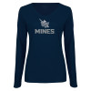 Thumbnail image for  Womens Navy Long Sleeve V Neck Tee 