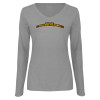 Thumbnail image for  Womens Grey Long Sleeve V Neck Tee 