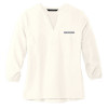 Thumbnail image for  Mercer + Mettle Womens Ivory 3/4 Sleeve Crepe Blouse