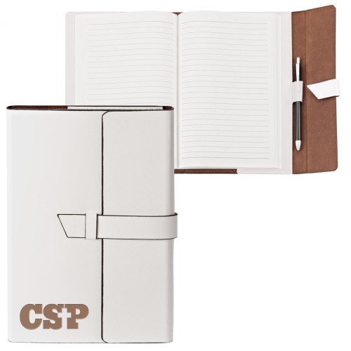  Fabrizio Junior White Portfolio w/Loop Closure - Primary Mark Engraved