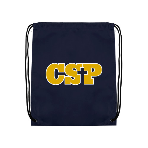  Navy Drawstring Backpack - Primary Mark