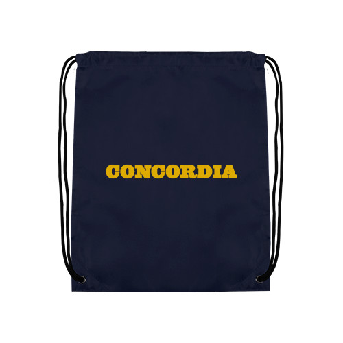  Navy Drawstring Backpack - Concordia Wordmark
