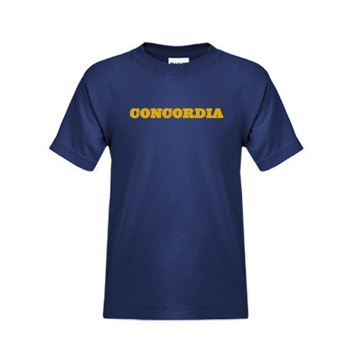  Youth Navy T Shirt - Concordia Wordmark