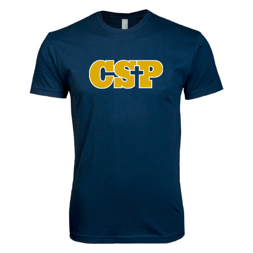  Next Level Navy SoftStyle T Shirt - Primary Mark