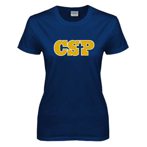  Womens Short Sleeve Navy Tee - Primary Mark