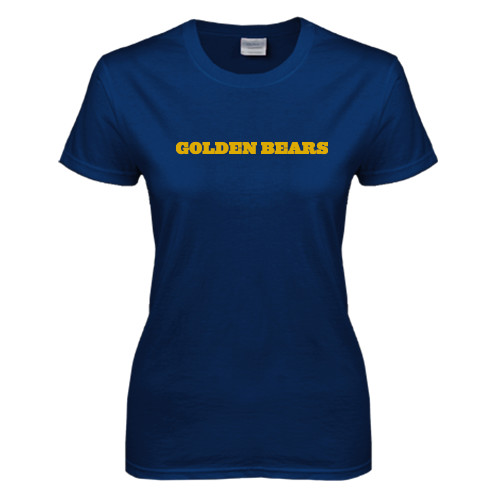  Womens Short Sleeve Navy Tee - Golden Bears Wordmark