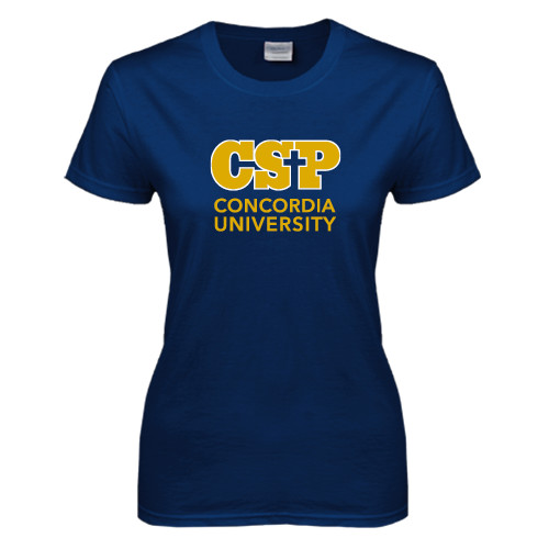 Womens Short Sleeve Navy Tee - CSP Concordia University