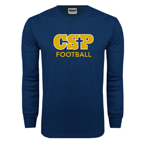  Navy Long Sleeve T-Shirt - Football
