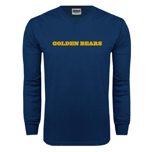  Navy Long Sleeve T-Shirt - Golden Bears Wordmark