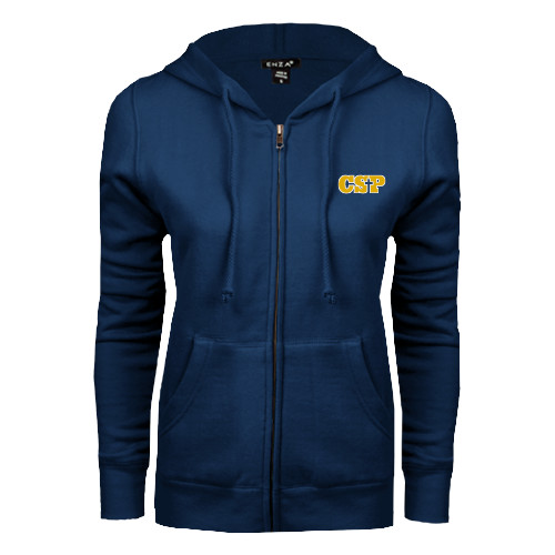 Concordia St Paul ENZA Womens Navy Fleece Full Zip Hoodie
