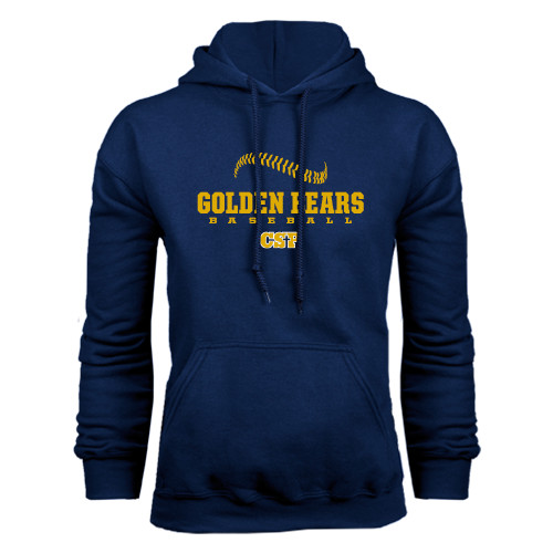  Navy Fleece Hoodie - Baseball Seams Design