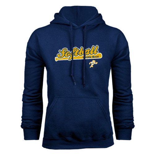  Navy Fleece Hoodie - Softball Bat Design